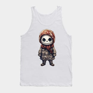 A figure of a ghastly boy in a halloween mask ! Spooky smile :) Tank Top